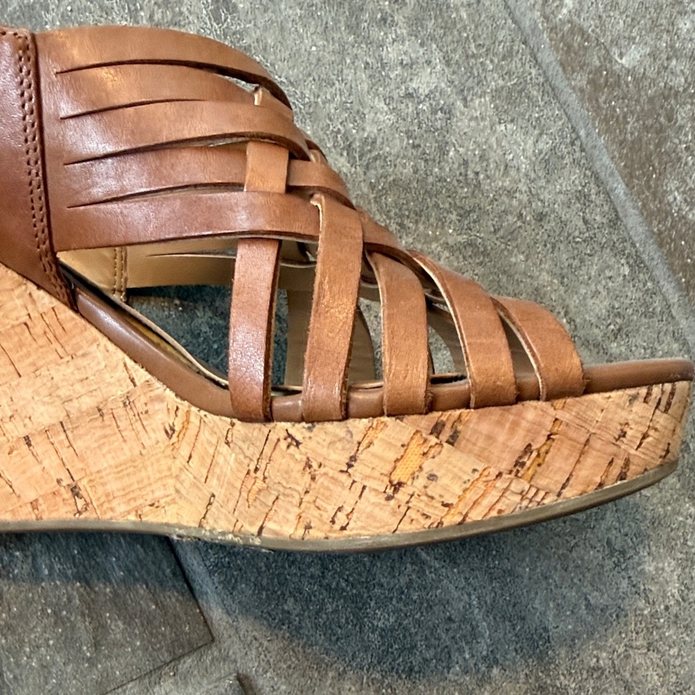 Franco Sarto Tan Wedge Sandals - Picture 5 of 5
